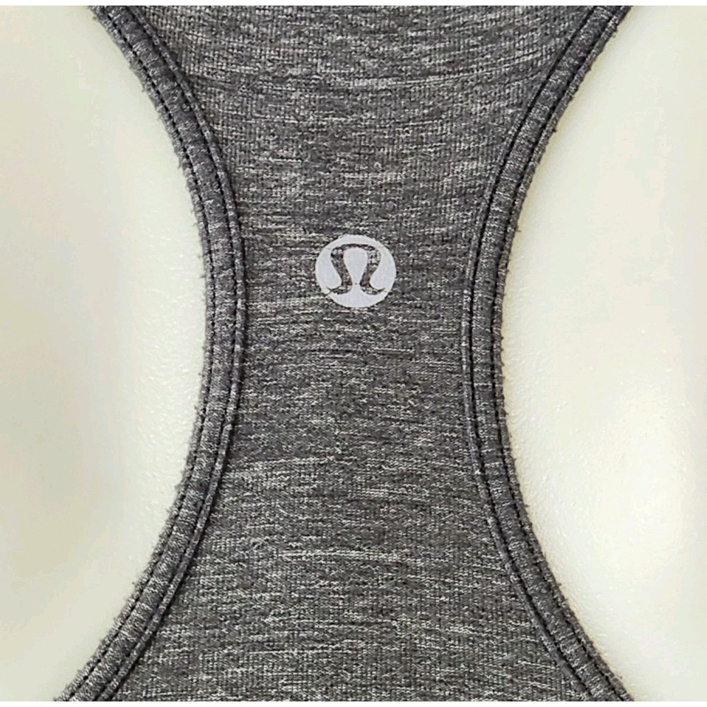 Women's Lululemon Heathered Gray Cool Racerback Tank Top ~ Size 6 - Picture 5 of 5